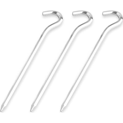 1pcs Outdoor Picnic Camping Tent Accessories Fishing Canopy Aluminum Alloy Tent Pegs Stakes Nails Camping Tent Ground Pin Hook