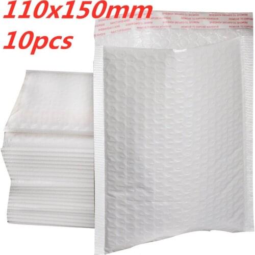 10 PCS/Lot 110*150mm White Foam Envelope Bag Different Specifications Mailers Padded Shipping Envelope With Bubble Mailing