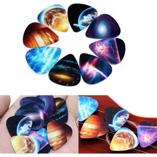 10pcs/Lot Personality Guitar Picks Thickness Vastness Printing Guitar Shrapnel Guitar Accessories
