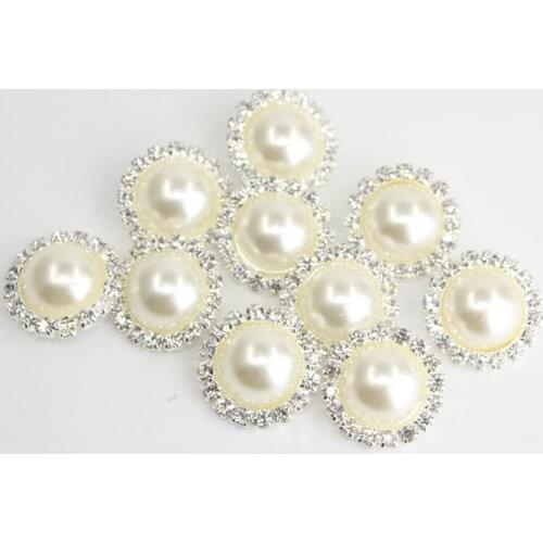 2018 Time-limited Hot Shank Rhinestone Buttons Round Ivory Estseller 10pcs White Color Butttons Sewing Accessories Colour Holes
