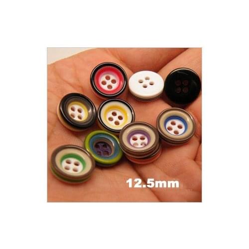 50pcs/lot Mix color 4 holes flatback buttons 12.5mm,button,bulk buttons for craft,sewing accessories(SS-7005)