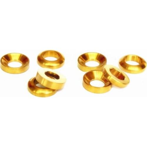 4 PCS M6 GR5 Titanium Alloy Concave/Convex Washers For Bicycle Caliper Brake