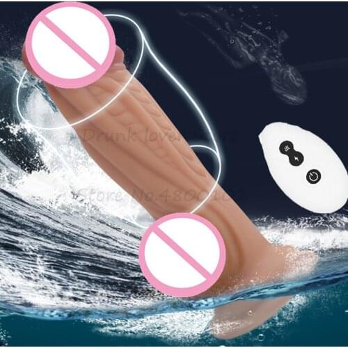 Wireless Remote Control Dildo G Spot Stimulation Vibrator Heating Realistic Penis Tool Dick Sex Toys for Women Gay Masturbation