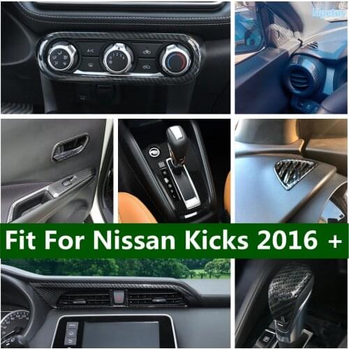 Side / Central Air Conditioning AC Outlet Vent Frame Cover Door Wrist / Pillar A Decoration Trim For Nissan Kicks 2016 - 2021