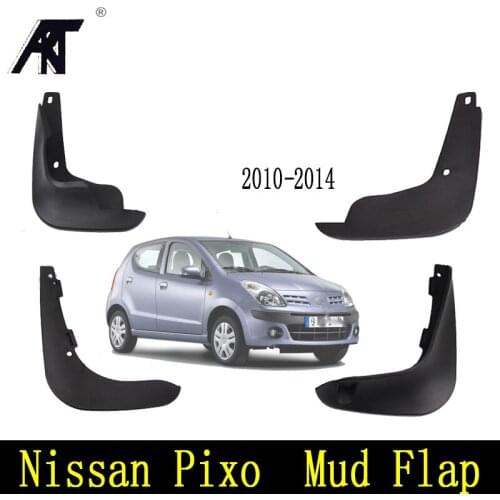 Car Mud Flaps For Suzuki Alto / A-Star Nissan Pixo 2009-2015 Mudflaps Splash Guards Mud Flap Mudguards 2010 - 2014