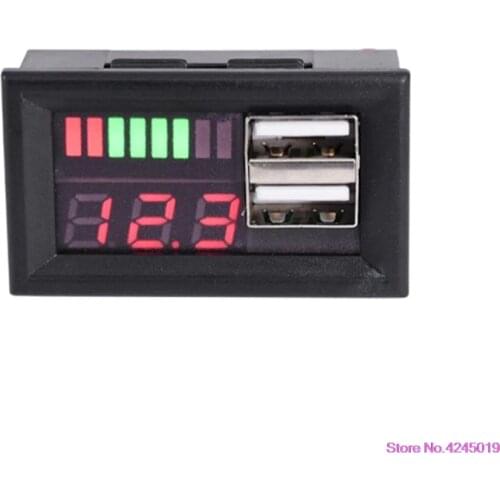 New 12V Digital Car Motorcycle Voltmeter Voltage Battery Panel Meter w USB 5V Output