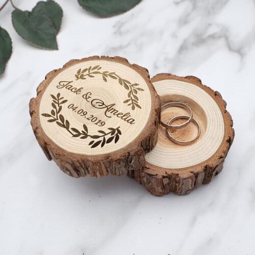 Rustic Wooden Ring Box,Custom Wedding Ring Bearer Box,Engraved Wedding Ring Holder,Jewerly Box,Persoalized Keepsake