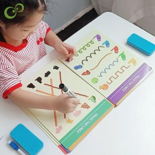 Montessori Children Toys Drawing Tablet DIY Color Shape Math Match Game Book Drawing Set Learning Educational Toys For Children
