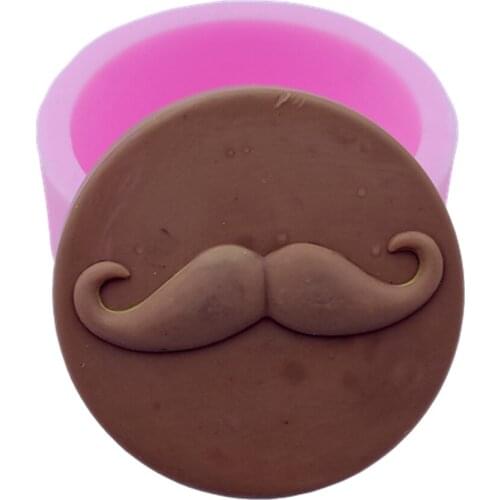 Moustache Design Silicone Soap Molds Scented Wax Mold Mousse Cake Molds Decorating Silicone Mold for Soap