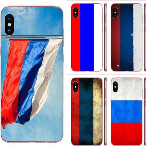 For Xiaomi CC9E Mi3 Mi4 Mi4i Mi5 Mi 5S 6 6X 8 9 SE Play Plus Pro Lite A1 Mix 2 Note 3 Soft Design Flag Russia