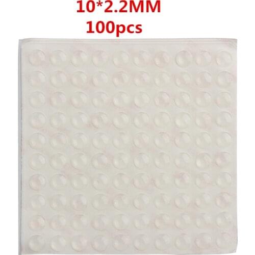 10*2.2MM Door Stops Self adhesive Silicone Pads Cabinet Bumpers Rubber Damper Buffer Cushion Furniture Hardware