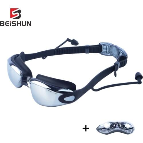 Electroplating Adjustable Swimming Goggles Anti-fog UV Protection Swimming Goggles Waterproof Silicone Swim Adult Eyewear