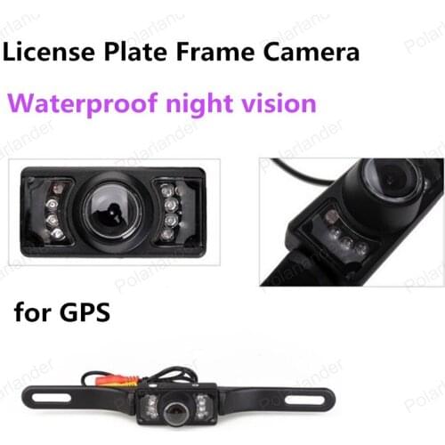 Hot sell 2.4G Wireless Waterproof night vision License Plate Frame Car Rear View Reversing Camera for GPS