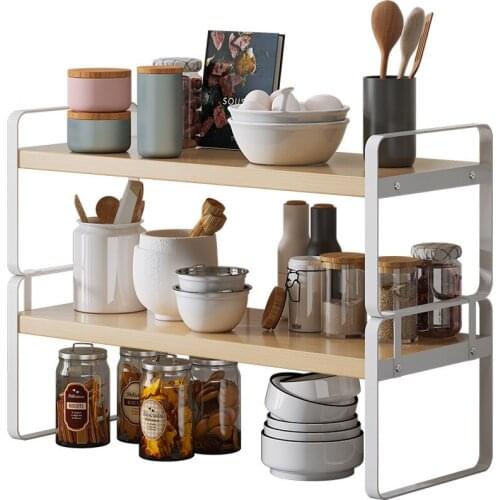 Kitchen shelf countertop shelf household multifunctional storage rack seasoning rack multi-layer finishing rack