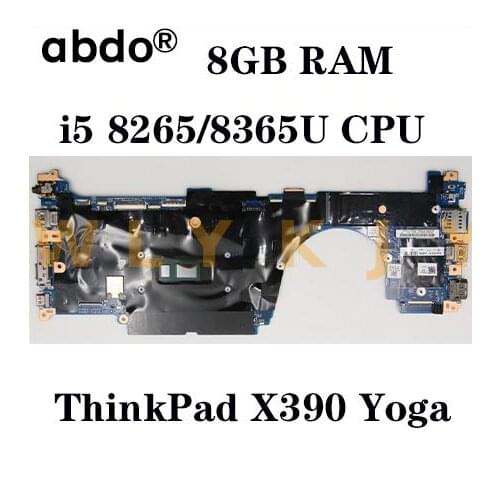 For Lenovo ThinkPad X390 Yoga laptop motherboard 18729-1 448.0G105.0011 with i5 8365/8265U CPU 8GB-RAM tested 100% working