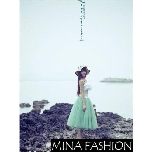 New Womens Stylish 5 Layers Net yarn Tutu Petticoat Knee-Length Skirt HR251 Freeshipping