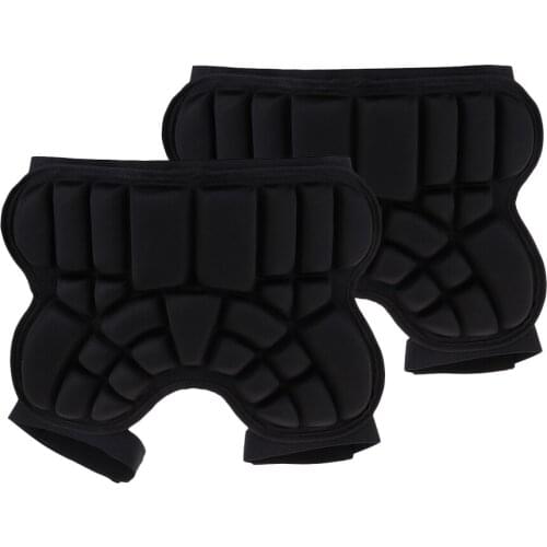 2Pcs 3D Protection Hip Butt EVA Paded Short Pant Protective Gear Guard Pad Padded Shorts for Skateboarding Skating Snowboard