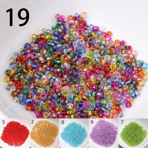 19 colors 2mm 1000pcs Lined Crystal Czech Seed Glass Spacer beads For Jewelry Handmade DIY Free shipping