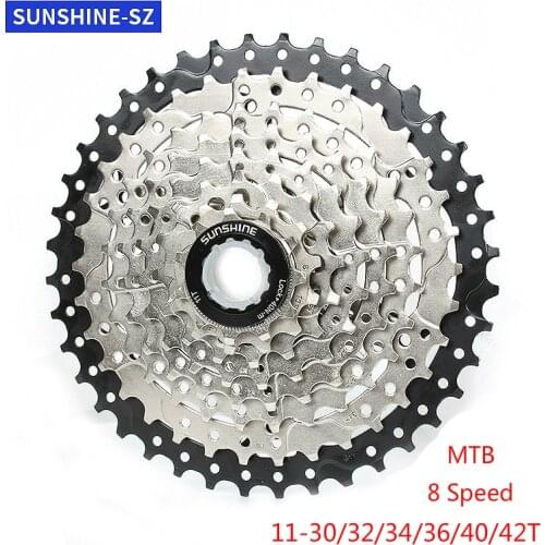 Sunshine Mountain Bike Cassette 8 Speed Velocidade MTB Bicycle Cassette Freewheel Sprocket 11-30/32/34/36/40/42T For Shimano