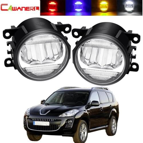 2in1 LED Fog Light + Daytime Running Light For Peugeot 4007 GP_ 2007-2013 Car 30W 8000LM Front Bumper Fog Lamp DRL H11 12V