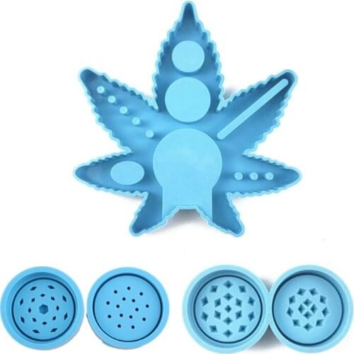 U90E Leaf Serving Tray Plate Board Epoxy Resin Mold Cigarette Spice Grinder Case Silicone Mould DIY Crafts Ornaments Tool