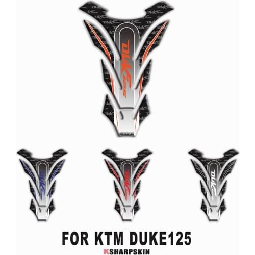 Unique motorcycle fuel tank pad 3D personality protection stickers fish bone car stickers for KTM DUKE125 duke 125