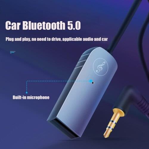 USB Bluetooth Receiver For Car 3.5 3.5mm Jack Aux Bluetooth 5.0 Adapter Wireless Audio Music Bluetooth Transmitter