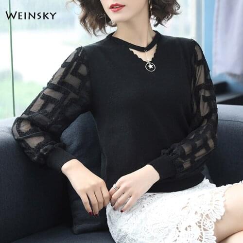 Women Solid Knitted Sweater And Pullovers Full Sleeve Korean Style Ladies Fashion Tops Female Autumn And Winter 2019