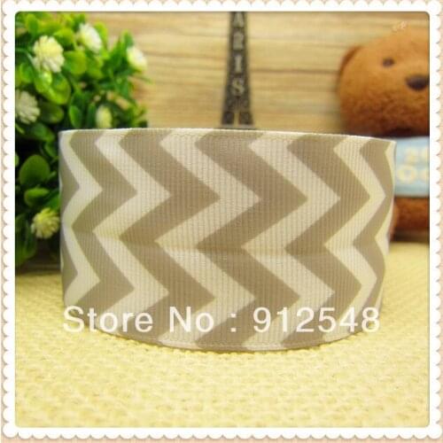 1-1/2'' (38mm) Wave Gray Print Grosgrain Ribbon, 1-1/2'' Wide x 10-Yards , Crafts, Hair Bows, Gift Wrapping, Wedding