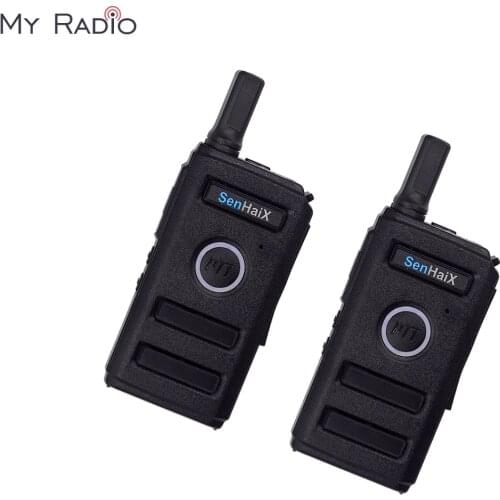 1Pair SenHaiX 1420 Ultra Slim Two Way Radio Mini Pocket Walkie Talkie for Indoor Bank Hospital School Restuarant Mail Interphone
