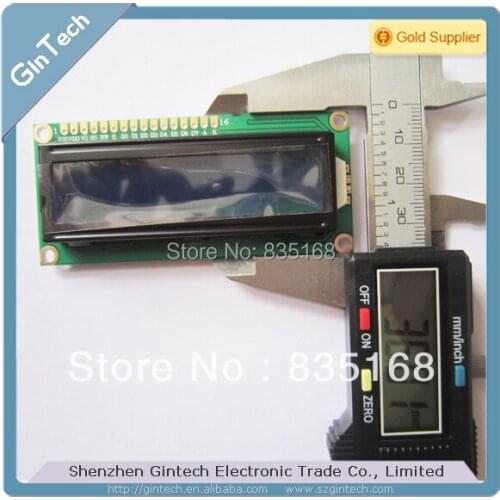10PCS/LOT LCD1602 16x2 Character LCD Display blue blacklight LCM1602 5V 1602 LCD pin header for gift