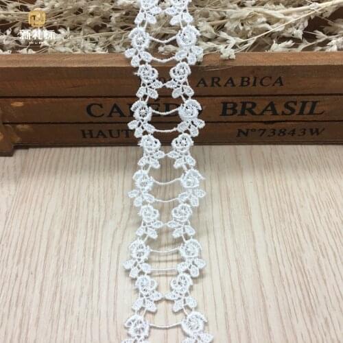15Yards 3cm Wide Water Soluble Lace Trim Ribbon Handmade Headwear Lace Trim DIY Sewing Applique Decoration Patchwork Material