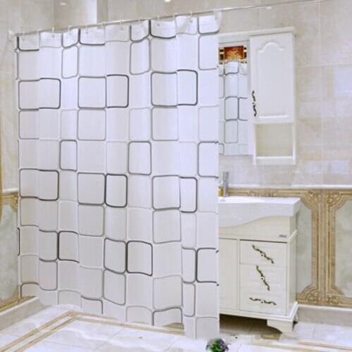 180*180cm Shower Curtain Waterproof PEVA Toilet Practical Bathroom Tool Curtain Fashion Bath Shower Curtain With 12 Hooks