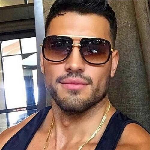 New Fashion Big Frame Sunglasses Men Square Fashion Glasses for Women High Quality Retro Sunglasses Gradient UV400