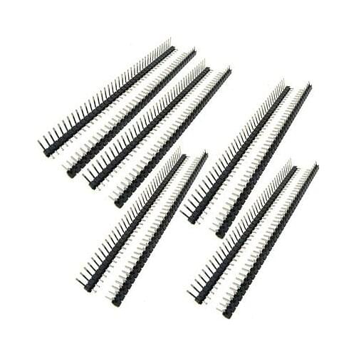 5pcs 1x40 Pin 2.54mm Right Angle Single Row Male Pin Header Contor diy electronics