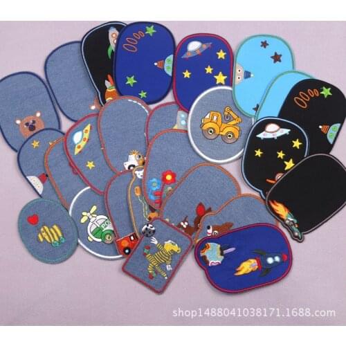 50pcs/lot Fashion Embroidery Patch Car Jeans Animal Flower Astronaut Clothing Decoration Craft Diy Iron Heat Transfer Applique