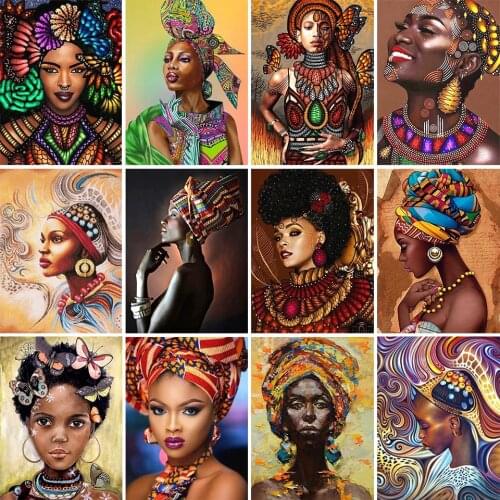 5D diamond embroidery portrait Diy diamond painting South African girl full square diamond home decoration rhinestone picture