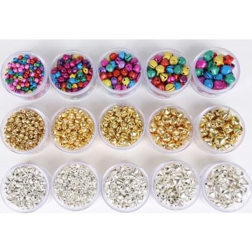 6mm 8mm 10mm 12mm 14mm Mix/Gold/Silver Colour Iron Jingle Bells Pendants Hanging Christmas Tree Ornaments Pet bell