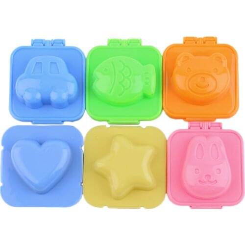 6 Pcs Boiled Egg Sushi Rice Mold Mould Bento Maker Sandwich Cutter Moon Cake Decorating Decoration Kitchen Tool Food Cutter Tool