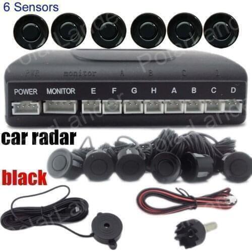 9 colors available Car Reverse Parking Sensor sound alert Effect Original 6 Sensors with Adjustable Distance Auto Parking System