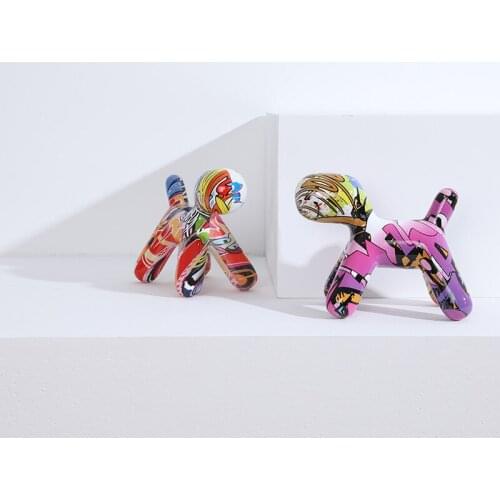 Home Decoration Accessories Colorful Balloon Puppy Decoration Living Room Decoration Modern Abstract Art Figurines for Interior