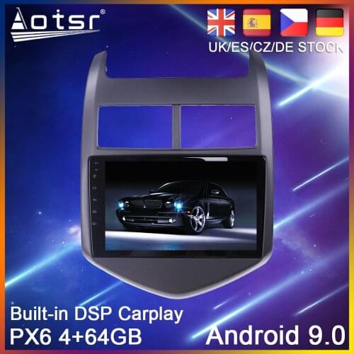 Android 10 PX6 Car DVD Player GPS Navigation For Chevrolet Aveo 2011 2012 2013-2015 Auto Radio Stereo Multimedia Player HeadUnit
