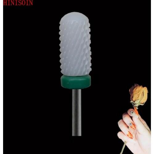 White Ceramic-10Pcs- Nail Drill Bit - Small Rounded Top Bit - (0024.060)