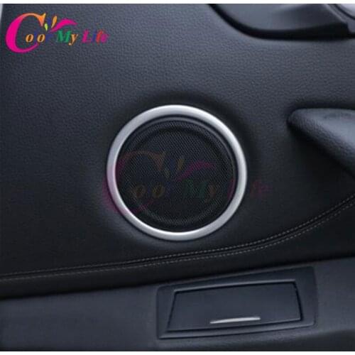 Color My Life Car Interior Door Audio Speaker Circle Cover Trim Speaker Round Sticker for BMW X1 F48 2016 2017 Auto Accessories