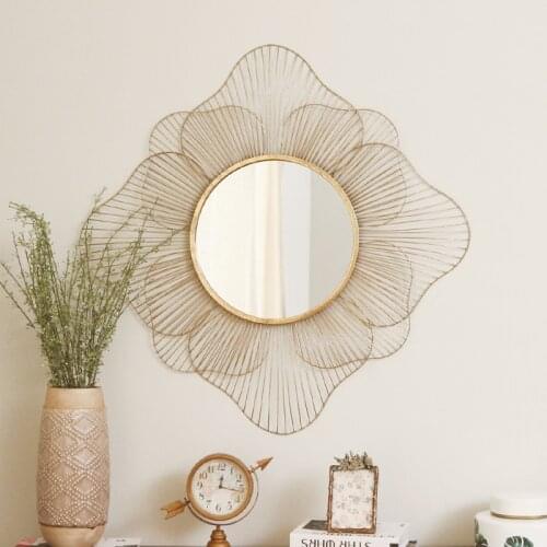 Mirror Bedroom Bathroom Mirrors Walls Decoration зеркало косметическое Stick Self-adhesive Wall Hanging Makeup Creativity Web