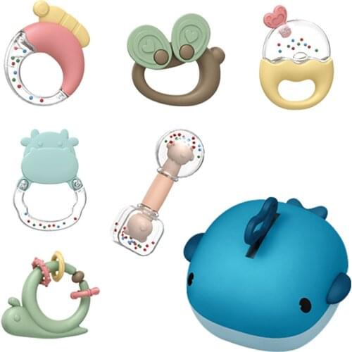 Baby Toys 0-12 Months Rattles Soft Montessori Toys Teething For Toddlers Girl Boy Newborns Rubber Teether Educational Music Crib