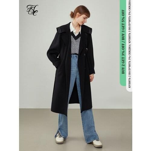 Женские синие пальто FANSILANEN China At AliExpress