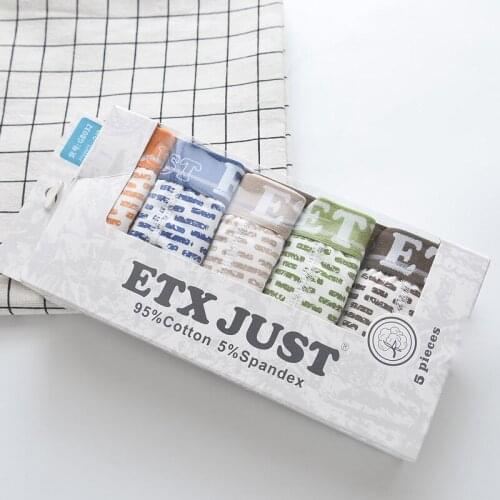 HPBBKD 5pcs/lot Boys Underwear Children Panties Boys Cotton Boxer Shorts Childrens Panties Kids Underwear For 2-16 years BU024