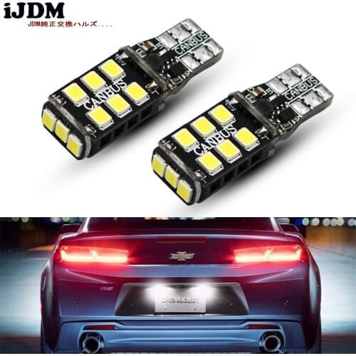 IJDM Car T10 LED For 2016-up Chevrolet Camaro LS LT License Plate Lights an W5W 168 194 led for Lalso Parking Position Lights