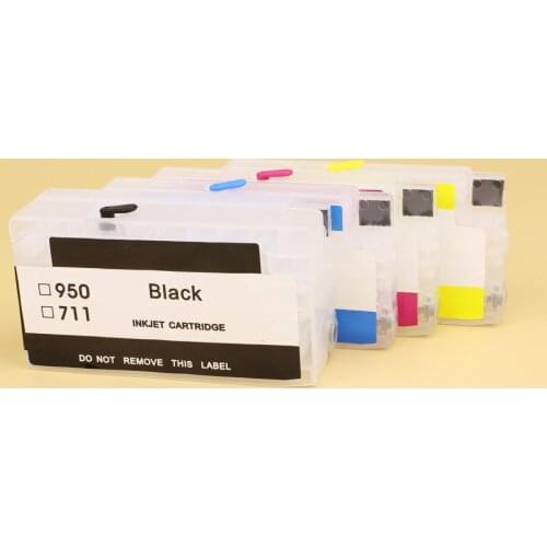 4pcs Refillable ink Cartridge for HP officejet 950 951 Pro 8100 pro 8600 8680 8615 8625 with permanent chips